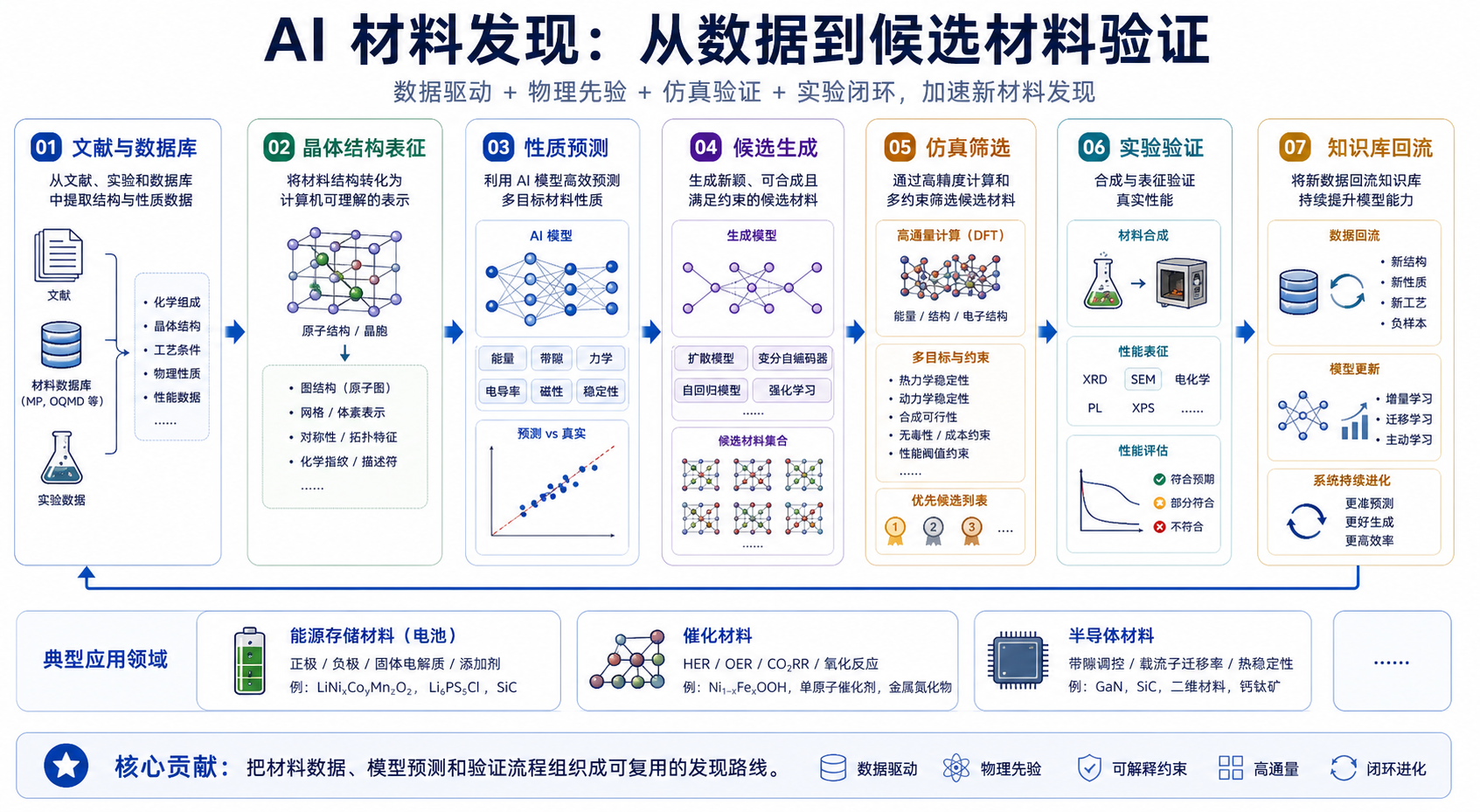 AI for Materials Survey 论文关键图