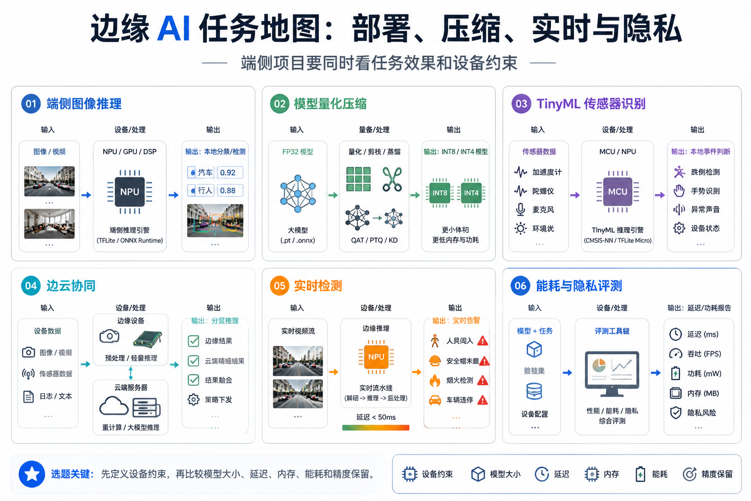 边缘 AI / 端侧智能：让模型在设备上实时运行 任务地图