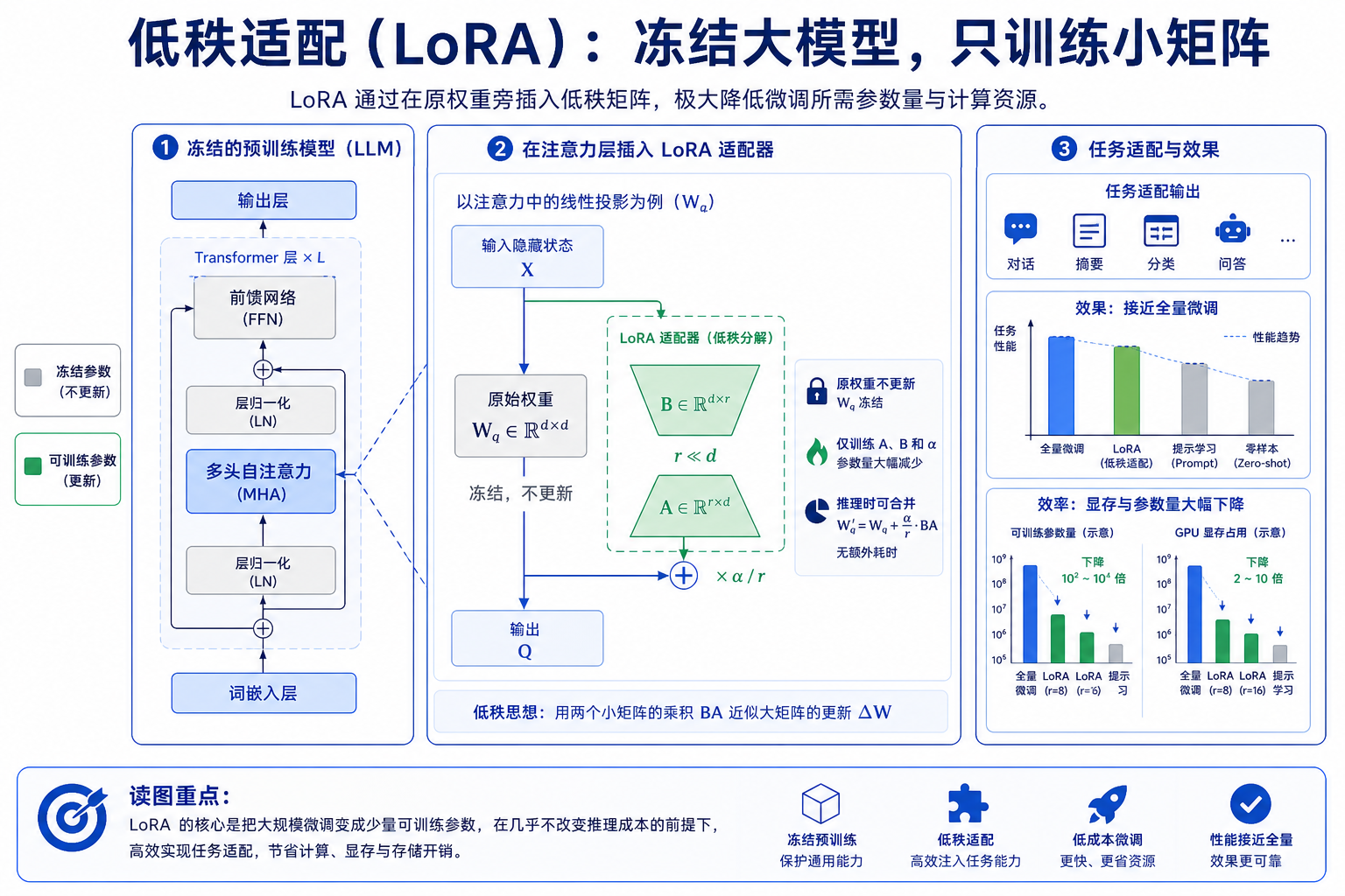 LoRA 论文关键图解读