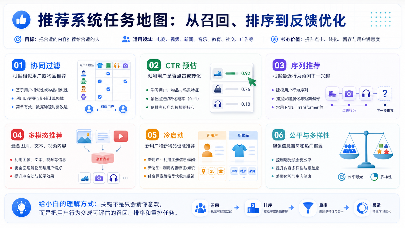 推荐系统：把合适的内容推荐给合适的人 任务地图