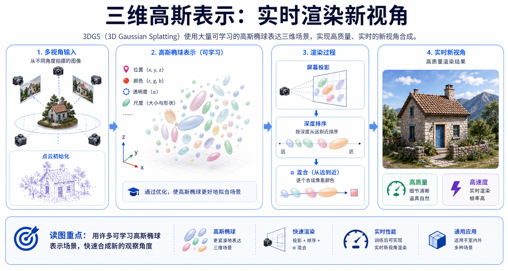 3D Gaussian Splatting 论文关键图