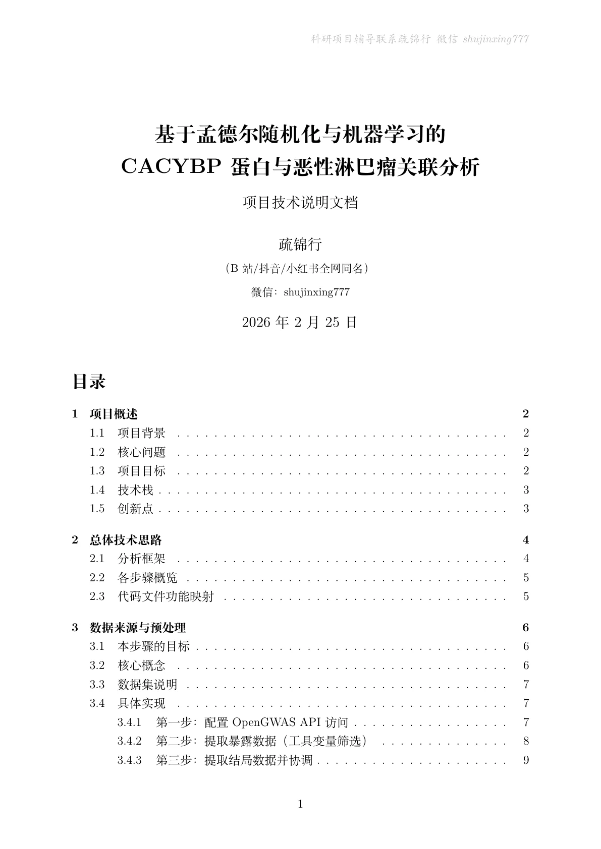 文档封面