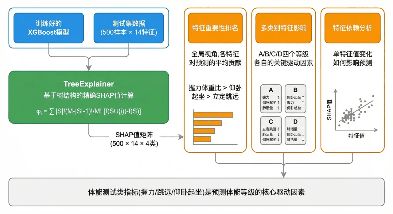 SHAP 可解释性分析流程