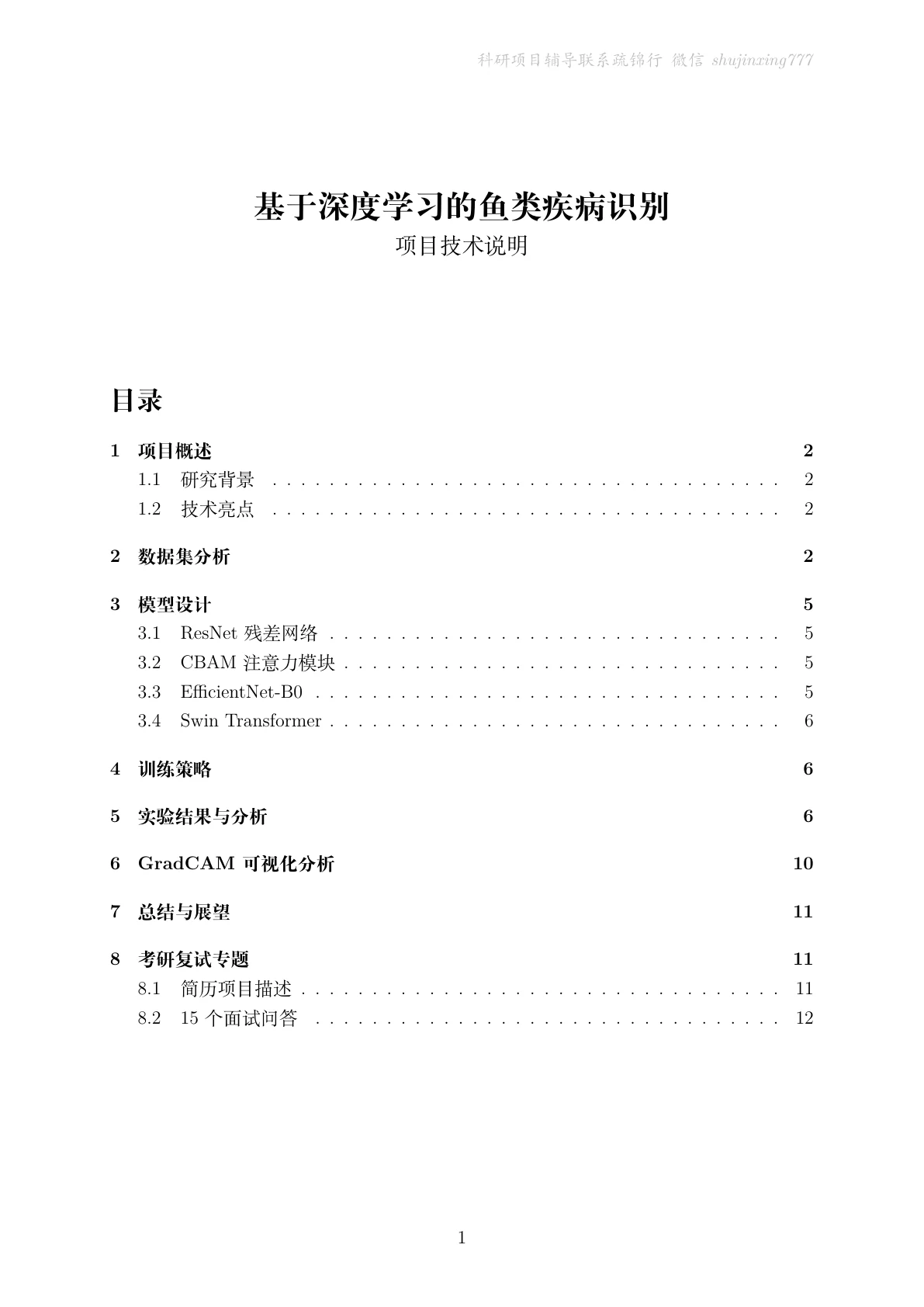 文档封面