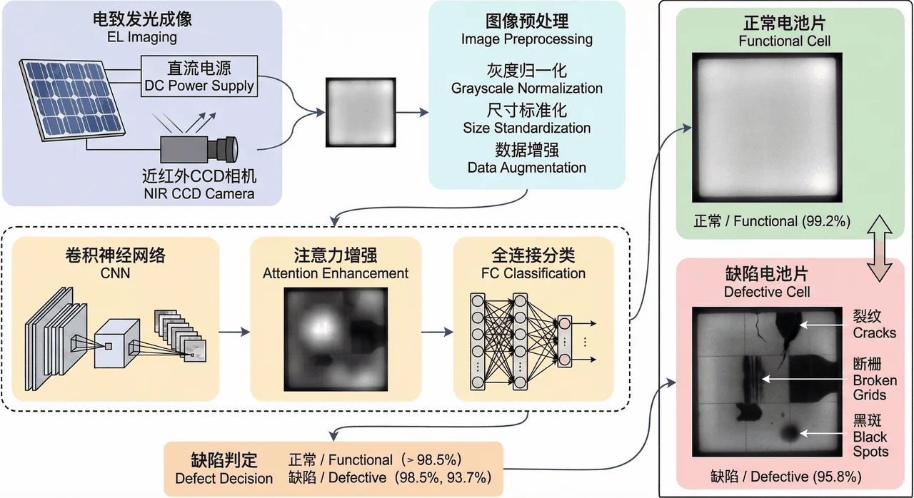 EL 成像与缺陷检测流程