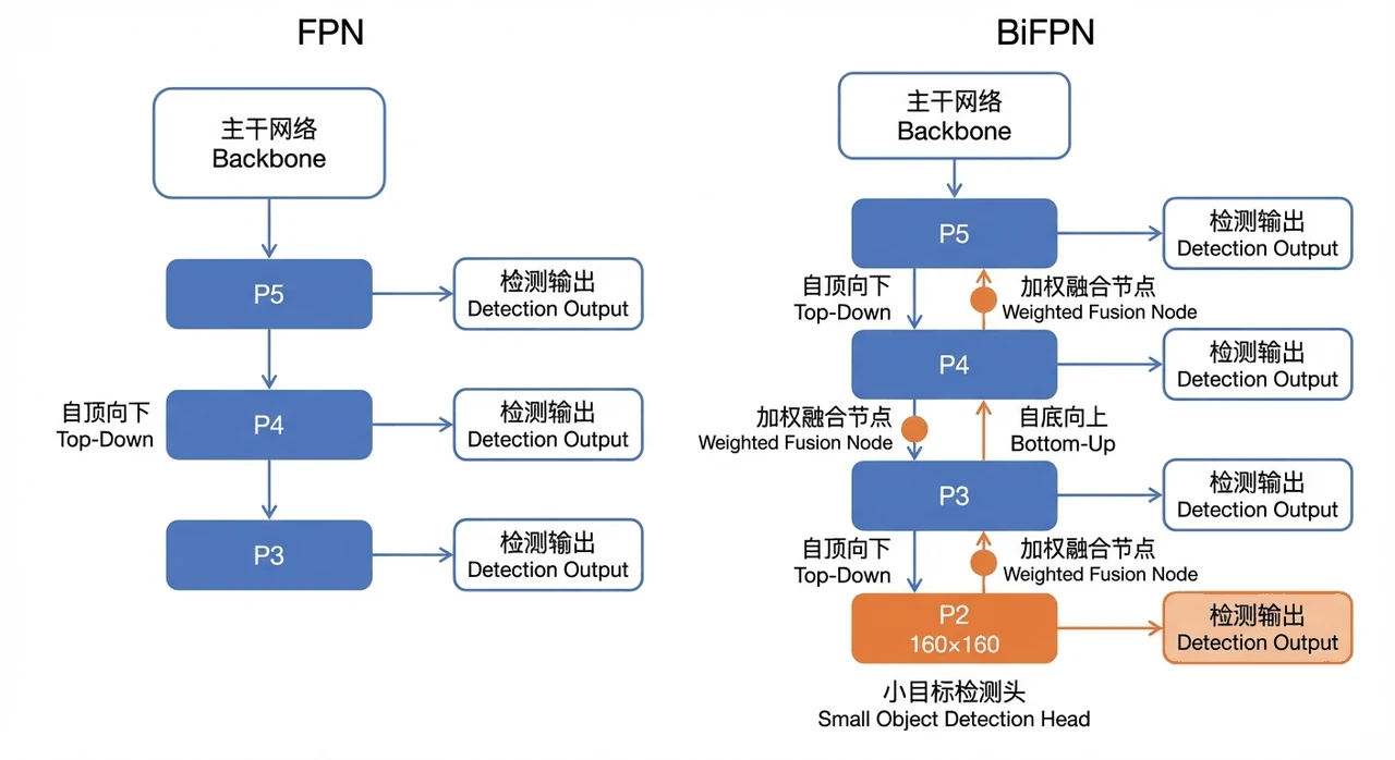 BiFPN 网络架构