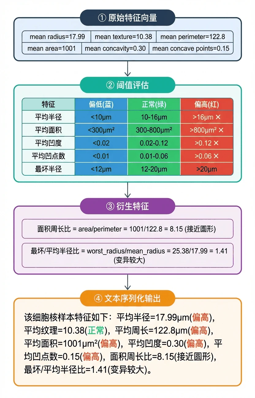 细胞核特征文本化流程