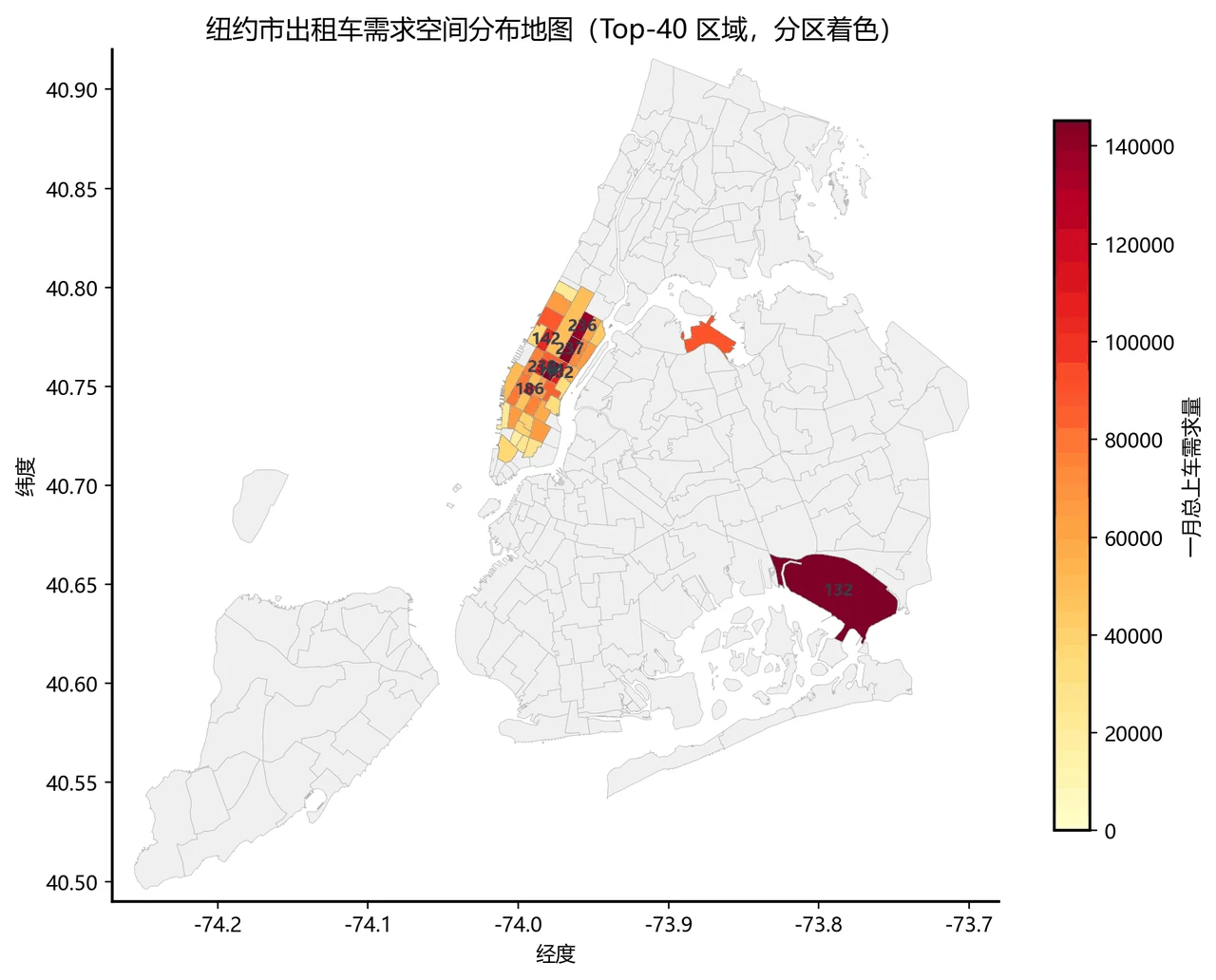 纽约市出租车需求空间分布地图