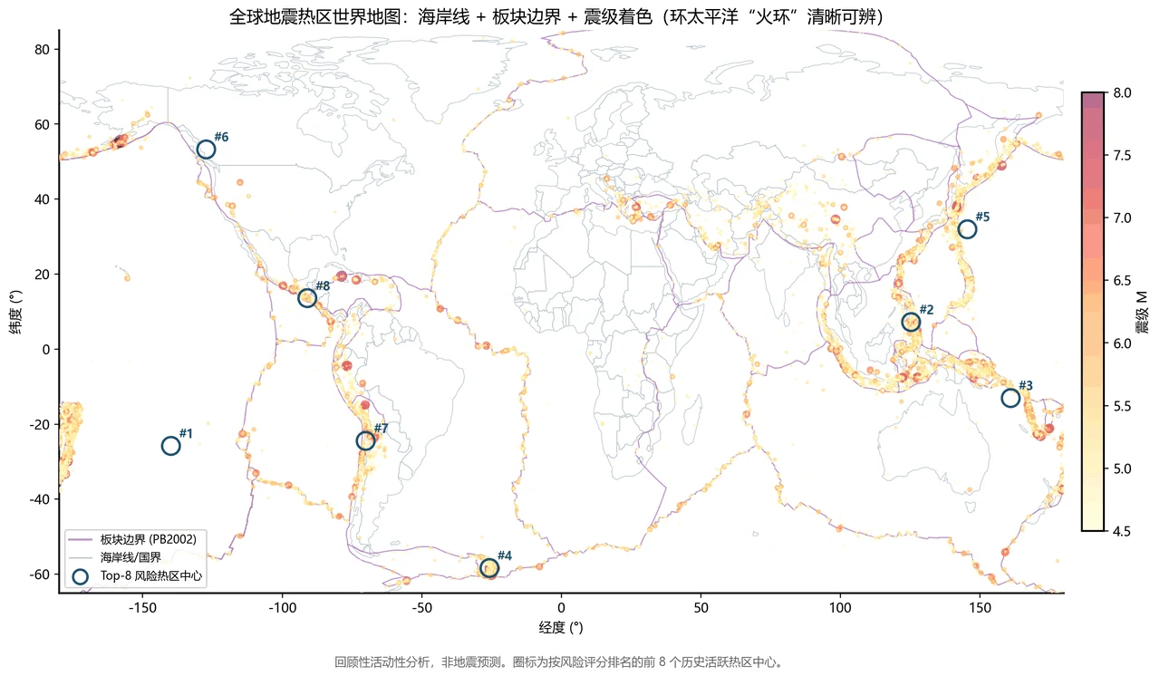 全球地震热区地图