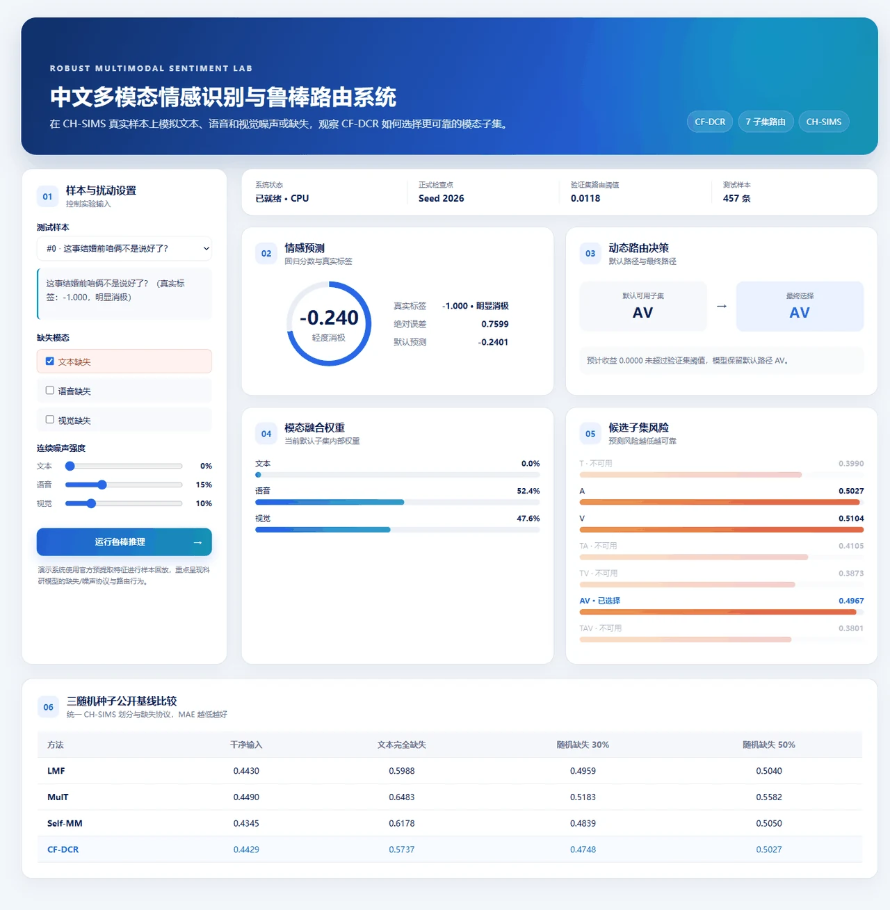 前后端推理系统界面